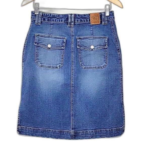 JAG JEAN Blue Denim Knee Length Casual Medium Wash Jeans Skirt size 6 - Picture 6 of 13